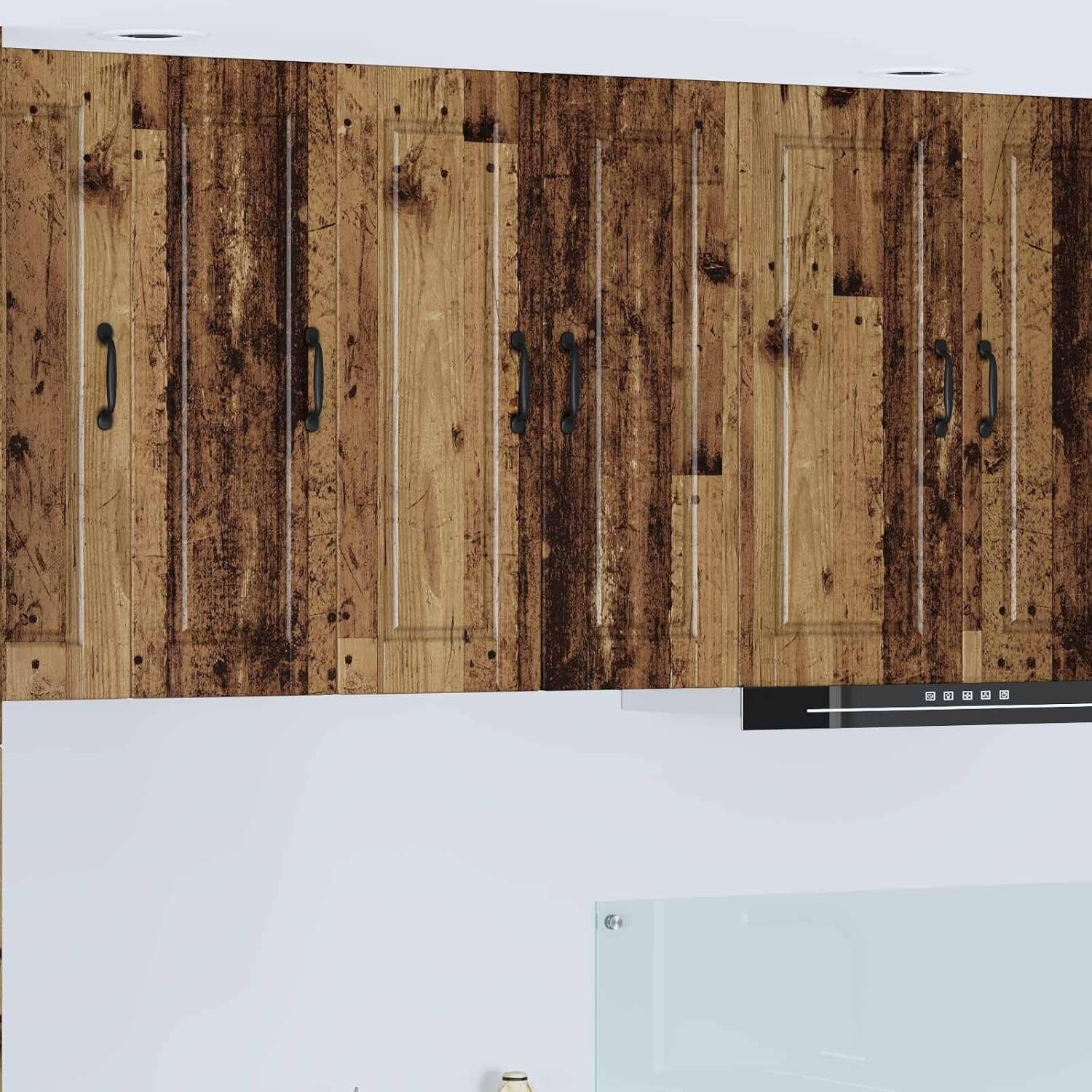 Armoire murale en bois composite 30 x 31 x 80 cm avec portes et etageres, ideale pour organiser cuisine et salle a manger